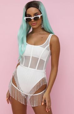 White Mesh Bodysuit, Mini Cocktail Dresses, Cowgirl Halloween Costume, Cowgirl Halloween, Rave Looks, Festival Outfit Ideas, Feel The Music, Please Me, 2020 Style