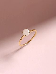 0.60 Ct Moonstone Solid 10k Yellow Gold Solitaire Ring Jewelry - YoTreasure White Rings, Yellow Gold Solitaire Ring, Inner Being, Yellow Gold Solitaire, Gold Solitaire Ring, Emotional Body, Blue Rainbow, Moonstone Jewelry, Milky White