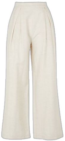 Chic Pleated Cotton Bottoms, Chic Cotton Pleated Wide Leg Pants, Chic Pleated Cotton Wide Leg Pants, Chic Cotton Straight Culottes, Cotton High-waisted Wide Leg Pants, High-waisted Cotton Wide Leg Pants, Elegant Cotton Culottes, Elegant High-waisted Cotton Culottes, Chic Cotton High-waisted Wide Leg Pants