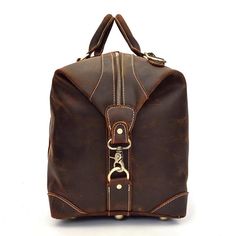 When you need to go on an adventure, the Henry Crazy Horse Leather Duffel Bag will be your best friend. This duffel bag is created from the softest cowhide leather which is durable yet pleasant to touch and features a two-way top zip closure with handles as well as a removable shoulder strap for easy carrying around. One zipped pocket at the interior is perfect for storing small things, while still having just the right amount of space leftover inside suitable for books or laptops. With two basic colours available it will match your style with ease. Material: Cow Leather Dimensions: 11.8 * 19.7 * 9.5 in / 30 * 50 * 24 cm Details: Two-Way Top Zip Two Handles Removable And Adjustable Shoulder Strap One Zip Pocket At The Interior Internal Pocket For Laptop Leather Duffel Bag, Leather Duffel, Leather Weekender, Mens Travel Bag, Leather Backpacks, Leather Duffle Bag, Take A Step Back, Leather Travel Bag, Large Leather Tote