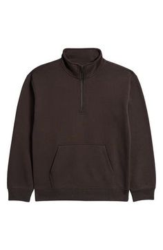 Kids will love to lounge or go out in this sporty half-zip sweatshirt knit in a smooth cotton blend. Half-zip closure with chin guard Kangaroo pocket 68% cotton, 32% recycled polyester Machine wash, tumble dry Imported Sporty Half-zip Sweatshirt With Ribbed Collar, Sporty Half-zip Sweater With Ribbed Cuffs, Casual Half-zip Sweats For Loungewear, Half-zip Sports Sweatshirt With Zipper, Half-zip Sweatshirt With Zipper For Sports, Half-zip Sweatshirt With Ribbed Collar For Sports, Half-zip Sweatshirt With Zipper Closure For Sports, Winter Half-zip Sweatshirt For Loungewear, Half-zip Sweatshirt With Pockets For Loungewear