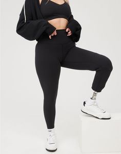 OFFLINE By Aerie The Hugger High Waisted Legging Sporty Snug Fit Activewear For Sports, Sporty Snug Fit Solid Color Activewear, Aerie Offline, Offline By Aerie, Cool Stuff, The Cool, High Waisted Leggings, Women's Jeans, American Eagle Outfitters