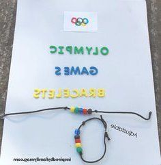 the olympic games bracelets are displayed on a piece of paper that says, olympics games bracelets