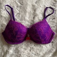 Very Sexy Push Up Bra. Nwot Bras And Bralettes Lingerie Sexy Cute Fun Hosiery Sets Fashion Stylish Intimates Supportive Purple Underwire Bra Partially Lined, Purple Underwire Bra For Party, Fitted Purple Bra Partially Lined, Purple Partially Lined Underwire Bra, Fitted Partially Lined Purple Bra, Purple Push-up Bra With Padded Cups, Purple Underwire Bra For Night Out, Victoria's Secret Purple Bra For Party, Fitted Purple Bra With Padded Cups