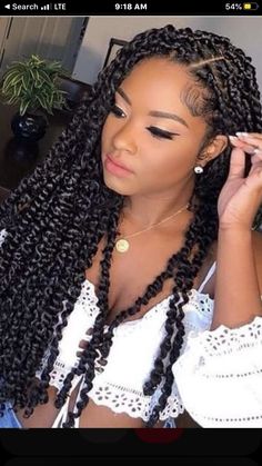 Passion Twists, Twist Braid, Twist Braid Hairstyles, Crochet Braids Hairstyles, Braid In Hair Extensions, Fun Hair, Braids For Black, Styles Ideas, African Braids Hairstyles