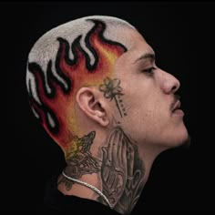 Flame Hair Design, Style Thinning Hair, How To Grow Hair Faster, Shaved Head Designs, Creative Haircuts, Flame Hair, Men Blonde Hair, How To Grow Hair, Buzz Cut Hairstyles