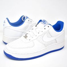 2006 Nike Air Force 1 Low “White Varsity Royal” 6y= Women 7.5. Brand New. Original Box Not Included. Tiny Smudge On Inner Left Sole 100% Authentic. Fast Shipping All Sales Final White Nike Air Force 1 With Perforations, Nike Air Force 1 White Cushioned For Light Sports, Nike White Custom Sneakers With Air Cushioning, Casual White Nike Air Force 1 With Air Cushioning, High-top White Nike Air Force 1 For Casual Wear, Blue Low-top Basketball Shoes With Perforations, White Sporty Custom Sneakers With Air Cushioning, Sporty White Custom Sneakers With Air Cushioning, White Nike Air Force 1 Low-top With Air Cushioning