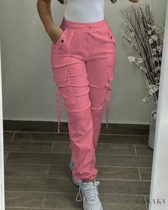 Lasaky - High-Quality Drawstring Pants with Stylish Pocket Design and Cuffed Bottoms Chubby Baddie, Outfits Vacation, Outfits Everyday, Cold Spring, Overalls Pants, Chic Type, Classy Casual Outfits, Outfits Spring, Cuffed Pants