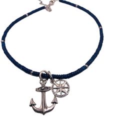 PRICES MAY VARY. Anchor And Soul Bead Necklace FinishSilver plated ClosureLobster claw Pendant Drop1" Length16" - 20" Adjustable Blue Metal Charm Bracelet With Lobster Clasp, Adjustable Silver Choker With Lobster Clasp, Blue Adjustable Charm Bracelet With Lobster Clasp, Blue Metal Necklace With Charms, Nickel-free Blue Metal Charm Necklaces, Adjustable Sterling Silver Beaded Necklaces For Jewelry Making, Adjustable Pendant Jewelry With Sterling Silver Clasp, Blue Jewelry With Dangling Charms, Adjustable Metal Dangle Charm Necklaces