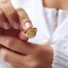 Monogram Ring-Signet Ring-Personalized Signet Ring-Personalized Jewelry-Monogram Jewelry-Christmas Gifts-Gifts For Her-Gold Signet Ring- ,* Material: High Quality Solid 925 Sterling Silver Here is a dainty and simple, yet classy minimalist Signet Ring . The perfect gift for yourself and your loved ones. It's the perfect size for everyday use and won't bother your finger at all. * Material: High Quality Solid 925 Sterling Silver Features [] Made to Order [] Material Option: High Quality 925 Sterl Personalized Gold Initial Ring With Round Band, Personalized Engraved Rose Gold Ring, Gold Stackable Rings With Initials, Personalized Yellow Gold Stackable Round Rings, Personalized 14k Gold Initial Ring, Personalized Rose Gold Engraved Ring, Monogrammed Yellow Gold Rings As Personalized Gift, Adjustable Gold Rings For Personalized Gift, 14k Gold Signet Ring With Name For Gift