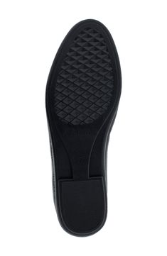 Inspired by an iconic Venetian loafer silhouette, the Brielle conveys an elegant, streamlined aesthetic. Woven embellishment complements the look with a refined textured effect. Stitch 'N Turn technology assures an endlessly flexible, comfortable fit. 3/4" heel Apron Slip-on style Faux leather upper, manmade sole Imported Flat Heel Oxfords With Branded Insole For Business, Flat Heel Oxfords For Business, Flat Heel Dress Shoes With Textured Sole For Business, Business Oxfords With Branded Insole And Flat Heel, Business Oxfords With Branded Insole, Formal Synthetic Flats, Formal Flats With Rubber Sole And Plain Toe, Textured Sole Business Loafers, Slip-on Flat Oxfords With Removable Insole