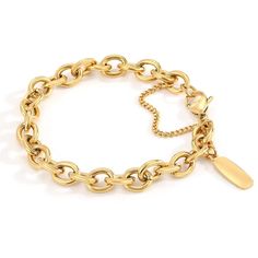 Make a bold statement with the Big Links Bracelet, featuring oversized gold links that command attention. This eye-catching piece effortlessly elevates any outfit, from casual to chic, with its unique design! Valentina Rose, Chunky Bracelets, Stylish Bracelet, Chain Fashion, Mom Jewelry, Charm Rings, Bead Charm Bracelet, Chain Choker, Stainless Steel Chain