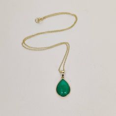 You can choose your own gem in my store. Let me know if you would like to see options Details of the pendants: Chrysoprase pendant Stone Weight: 5.56 carats Stone size and shape: 16×12 mm and pear Metal: GOLD Purity: 14K (58.33%) approx Gold Weight: 0.53 grams Gross Weight: 1.64 grams Chrysoprase necklace pendant. These pendants are absolutely perfect for daily wear as they are light and definitely stylish This dainty pendant can be used in layers with other pendants. The initial price is for pe Elegant Green Gemstones In 14k Gold, Green Pendant Gemstones For Formal Occasions, Classic Green Emerald Necklace In 14k Gold, Green Emerald Cabochon Necklaces, Green Emerald Cabochon Necklace, Formal Green Emerald Necklace In 14k Gold, Formal Green Cabochon Necklace, 14k Gold Green Cabochon Jewelry, Yellow Gold Chrysoprase Jewelry