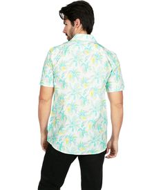 There's no better vibes than vacation vibes, that's for sure. And The Vibrant Vacation Hawaiian Shirt lets you feel 'em all over. Crafted with hecka-comfy materials, it's a stretchy and stylish addition to your summer attire. Button up in electric patterns and become the legend of warm weather that you were meant to be. When you wear the Vibrant Vacation Hawaiian Shirt, the ground will tremble with your every step. But in a super chill summer way. Casual Relaxed Fit Hawaiian Shirt For Vacation, Casual Hawaiian Shirt For Vacation With Relaxed Fit, Casual Hawaiian Shirt For Vacation, Casual Cotton Hawaiian Shirt For Vacation, Casual Palm Tree Print Hawaiian Shirt, Tropical Shirt With All Over Print For Vacation, Tropical All Over Print Shirt For Vacation, Summer Tops With All Over Print For Vacation, Casual Green Shirt For Beach Season