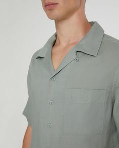 Tailored in a linen-tencel blend, this Air Linen Convertible Shirt is a relaxed take on a classic, featuring a button on the lapel allowing the wide camp collar to be worn as a classic shirt collar. It’s finished with side seams and a chest patch pocket. The Air Linen Convertible Vacation Shirt pairs well with the Calder 6E Swim Trunk. Vacation Shirts, Anniversary Sale, Pure Linen, Shirt Collar, Classic Shirt, Swim Trunks, Collar Shirts, Swim Trunk, Patch Pocket