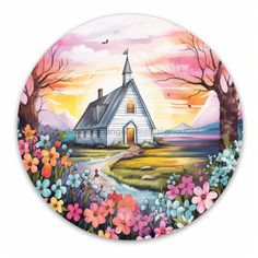 Church Sign Spring Dco-00857 For Wreath 10 Round Metal Wishing Well Plans, Small Easel, Easter Sign, Church Signs, Grapevine Wreaths, Wreath Maker, Festive Wreath, Classic Truck, Easter Signs