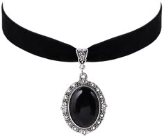 PRICES MAY VARY. GOTHIC BLACK VICTORIAN CHOKER NECKLACE: The Victorian Choker Necklace with Soft Velvet Design Is Nice And Unique, Goes Well With Any Other Accessories, Show Your Personality Every Moment MATERIALS: Meticulously crafted from high-quality zinc alloy SIZE & LENGTH: The Pendant measures 1.2 inches in width, 1.57 inches in height. The chain is 12.6 inches, extender chain 3 inches. PERFECT GOTHIC JEWELRY GIFT: Perfect Gifts on birthday, party, Halloween,New Year, Valentine's Day, Moth Goth Accessories Jewellery, Cameo Choker Necklace, Red Choker Necklace, Victorian Choker Necklace, Kalung Choker, Victorian Choker, Christmas Jewelry Gift, Elegant Choker, Goth Choker