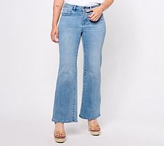 Boho isn't just for summer festivals. Kim Gravel takes this laid-back, cool-vibes look and translates it into everyday living in the form of these relaxed-fit jeans. Deets like crosshatching and a wearable wide leg give them a lived-in look with a trend-right twist. Right on, Kim. From Belle Boho by Kim Gravel. Summer Mid-rise Dark Wash Flare Jeans, Dark Wash Mid-rise Summer Flare Jeans, Mid-rise Dark Wash Flare Jeans For Summer, Summer Denim Blue Flare Jeans With Five Pockets, Medium Wash Straight Leg Jeans For Summer, Summer Cotton Flare Jeans, Summer Light Wash Mid-rise Flare Jeans, Summer Flare Jeans With Five Pockets In Medium Wash, Light Wash Mid-rise Flare Jeans For Summer