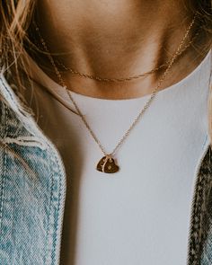 Initial Hearts Necklace Show some love with our Initial Hearts necklace. Perfect for wearing alone or stacking with our other Every Day Collective Co. necklaces and chokers. Made in both 14k Gold Fill or Sterling Silver. To find your perfect length, we suggest using a ruler and a piece of string that hangs naturally like a necklace to determine your desired length. Please indicate your initials of choice in the box above! One initial will be stamped per heart. Initial Heart Necklace, Set Of Jewelry, Larimar Pendant, Hearts Necklace, Polymer Clay Pendant, Gold Heart Necklace, Silver Heart Necklace, Mala Necklace, Necklace Vintage