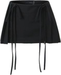 Chic Cotton Skirt With Drawstring, Spring Cotton Mini Skirt With Drawstring, Cotton Mini Skirt With Drawstring, Black Mini Skirt With Drawstring, Chic Mini Skirt With Drawstring, Chic Drawstring Skirt, Casual Black Mini Skirt With Drawstring, Chic Skirt With Drawstring, Chic Solid Color Skirt With Drawstring