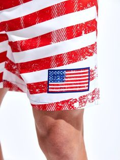 Celebrate your patriotism in style with our American Flag Print Swim Shorts. Crafted with care, these swim shorts showcase a vibrant and eye-catching design that proudly displays the stars and stripes of the American flag. Details: Pattern Type: Striped, Flag Details: Drawstring Type: Bottoms Bottom Type: Shorts Fabric: Non-Stretch Composition: 100% Polyester Care Instructions: Machine wash, do not dry clean Size Chart (Inches): Size US Bottoms Length Hip Size Waist Size S 36 16.9 41.7 29.1-40.9 Moisture-wicking Swimwear For Sports, Casual 4th Of July Swimwear For Vacation, Casual Swimwear For 4th Of July Vacation, Casual 4th Of July Vacation Swimwear, Beach Shorts With Flag Print, 4th Of July Beach Bottoms With Flag Print, Casual Beach Shorts With Flag Print, Casual Shorts For 4th Of July Beach, Casual Beach Shorts For 4th Of July