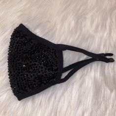 Brand New Black Rhinestone Face Mask Covering One Size Fits All Pineapple Face, Rhinestone Face Mask, Rhinestone Face, Deep V Bodysuit, Sequin Halter Top, Gap Style, Green Face Mask, Blue Face Mask, Black Face Mask