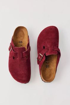 Birkenstock Boston Suede Clog | Urban Outfitters Flats For Women, Suede Clogs, Funky Shoes, Shoe Inspo, Birkenstock Boston, Swag Shoes, Fall Fits, Women's Flats, Shoe Obsession