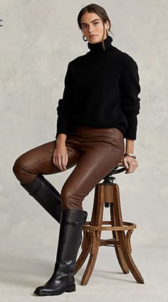 Ralph Lauren Women's Lamb Leather Pants Brown Size 2. Stretch Leather Pants For Business Casual In Fall, Classic Brown Leather Pants For Fall, Chic Ralph Lauren Straight Leg Bottoms, Chic Ralph Lauren Trousers, Fitted Ralph Lauren Bottoms For Fall, Casual Leather Pants For Business Casual In Fall, Chic Ralph Lauren Workwear Bottoms, Chic Ralph Lauren Bottoms For Workwear, Ralph Lauren Pants For Workwear