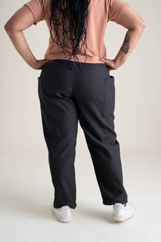 The Cinema Pants offer ample side pockets and elastic to secure the waist. Designed to flatter and fit everybody - a great unisex style. 100% Organic Cotton Canvas with a soft hand-feel. Relaxed Fit Bottoms With Elastic Waistband And Tapered Leg, Stretch Solid Color Dress Pants With Pockets, Comfort Stretch Ankle-length Pants With Elastic Waistband, Versatile Relaxed Fit Tapered Leg Dress Pants, Relaxed Fit Solid Dress Pants With Side Pockets, Relaxed Fit Tapered Pants With Elastic Waistband, Workwear Pants With Elastic Waistband And Straight Hem, Relaxed Fit Dress Pants With Side Pockets For Workwear, Straight Hem Pants With Elastic Waistband For Work