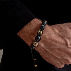 Discover the essence of modern style with our Pinnacle Gift Set for Men. This curated necklace and bracelet set showcases a luxurious combination of black agate gemstones paired with silver and gold pave´ CZ beads. This dazzling duo is the set you need if you like to be the best dressed wherever you go. Included: Necklace + Bracelet Black Agate Disk Beads, 10mm Gold and Silver Pave´ CZ Beads, 10mm Properties: Focus, Clarity, Strength Necklace Length: 32 inches Bracelet Size: Macrame Adjustable S Luxury Beaded Onyx Jewelry, Luxury Black Beads Jewelry For Formal Occasions, Luxury Onyx Beaded Jewelry, Luxury Formal Jewelry With Black Beads, Luxury Adjustable Gemstone Beaded Bracelets, Luxury Black Adjustable Beaded Bracelet, Luxury Adjustable Black Jewelry, Luxury Adjustable Bracelets With Black Beads, Luxury Adjustable Gemstone Beads Jewelry