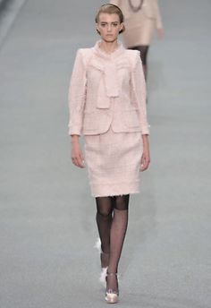 CHANEL Pink Fantasy Tweed Fringe Sequin Jacket and Skirt Set (retail £7,600)  | eBay Chanel Tweed Set, Pink Chanel Outfit, Pink Tweed Set, Chanel Tweed Skirt, Pink Runway, Chanel Rose, Jacket And Skirt Set, Chanel Set, Tweed Material