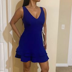 Beautiful Blue Dress With Tags. Size 5/6 Blue Hoco Dress, Navy Halter Dress, Zig Zag Dress, Glitter Mini Dress, Silk Halter Dress, Pink Ruffle Dress, Strapless Sundress, Short Formal Dress, Green Silk Dresses