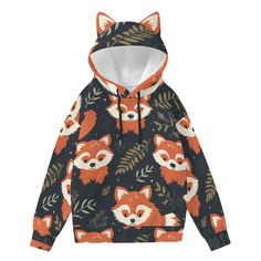 Get cozy and adorable with our cute hoodie with Ear! Featuring red fox design. This unique and charming design adds a playful touch to your outfit while keeping you warm and comfortable. Embrace your inner cuteness with this must-have hoodie. Details ✔️ Design Exclusively available online @ CarnivoreQueen - not sold in stores ✔️ Comes in Sizes S- 5XL *Fabric: Scuba(95% polyester and 5% spandex) *Regular fit *Long sleeve, decorative ears, kangaroo pocket *Fabric weight: 230g/m² 👍Notice: a variety of factors may cause slight differences between the actual product and the mock-up, including but not limited to colors and precision of elements position. 🧼Care instructions Machine wash and tumble dry low;  do not bleach, iron, or dry clean. 📦 Return Policies We take pride in the quality of ou Playful Hooded Winter Hoodie, Hoodie With Ears, Pattern Hoodie, Fox Ears, Switch Games, Fox Pattern, Cute Hoodie, Fox Design, Super Cute Dresses