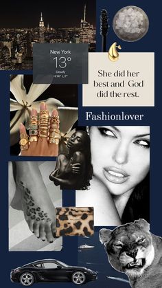 a collage of photos with the words fashion lover written on them and pictures of women's feet