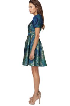 NOW AVAILABLE FOR MADE TO ORDER! 4-6 week delivery time From Rene Ruiz Collection, a striking puff sleeve cocktail dress crafted from exquisite French brocade border print fabric. With meticulous attention to detail, this creation embodies timeless elegance and modern sophistication. STYLE RRCLN2323 Lantern sleeve Boarder print brocade Shoulder to hem measurement: 38" Model height: 6'0 with heels Model is wearing a size 2 (Bust: 36" Waist: 27" Hip: 38") FULLY EXCHANGEABLE OR RETURNABLE RETURN PO Border Print Fabric, Aqua Mint, Pre Fall Collection, Dress Crafts, Border Print, Lantern Sleeve, Lantern Sleeves, Real Women, Print Fabric