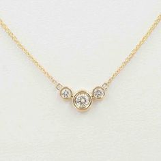 Two Diamond Necklace, Simple Necklace Diamond, 3 Diamond Necklace, Everyday Necklace Simple, Diamond Cluster Necklace, Gold Diamond Pendant Necklace, Rose Gold Diamond Necklace, Diamond Necklace Simple, Diamond Pendant Jewelry