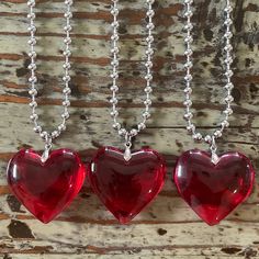 Red Heart Glass Necklace, 42mm Deep Red Large Heart Pendant on Silver Chain ♥️ Size: Chain about 20", hangs at about 18", heart about 42mm; please see pictures  Please message me if you have any questions.  *If you don't see what you want or need a different size, message me! I am happy to custom make a necklace for you! Note: colors may differ depending on your monitor www.BettysGlassBeads.Etsy.com Red Double Heart Necklace For Valentine's Day, Red Heart Necklace With Lobster Clasp For Gift, Red Heart Necklace With Lobster Clasp As Gift, Personalized Red Heart Cut Necklace, Heart Shaped Ball Chain Necklace For Gift, Valentine's Day Gift Ball Chain Necklace, Red Double Heart Necklace With Heart Beads, Personalized Red Heart Necklace, Red Heart Necklace With Lobster Clasp For Valentine's Day