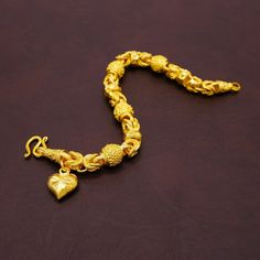 This Shop has a Special Free Gift (Chain) for Every Order. 😊🙏 Item: 1 x Bracelet For: Unisex Type: GOLD PLATED over Brass, Nickel free Gold Purity: 96.5% Surface: Sand Matted Length: ~ 7 inches Weight: ~ 25 grams Width: ~ 8.5 mm Color: Yellow Gold ( slightly +/- from photo ) Handmade from Thailand. Thai gold plating technic really solid and stunning look. Rewarding your life from hard working, match up your dress, bridesmaid wedding engagement or a gift to someone special for you. The Craftsma Gold-plated Heart Bangle Bracelet, Gold Plated Heart Bangle Bracelet, Handmade 22k Gold Bracelets, Gold Byzantine Bangle Bracelets, Gold Byzantine Bracelets For Wedding, Gold Byzantine Bracelet For Gift, Gold Byzantine Bangle Bracelet, Traditional 22k Gold Chain Bracelet Gift, Byzantine Gold Jewelry For Festivals