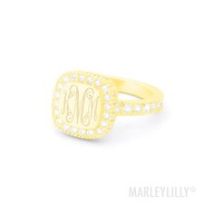 Monogrammed Pave Ring Pave Ring Band, Wholesale Silver Jewelry, Monogram Ring, Pave Ring, Jewelry Maker, Engraved Rings, Christmas Eve, Personalized Jewelry, Gold Ring