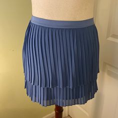 Lauren Conrad New With Tag Flirty 2 Tier Pleated Periwinkle Blue Skirt - New With Tag - Mint Condition - Fully Lined - 30 Inch Elastic Waist - 16.5 Inches Long In Nonsmoking Environment Bookmark My Closet, Edithsboutique, Since It’s Updated Daily. Thank You For Shopping My Closet! Blue Stretch Tiered Mini Skirt, Blue Fitted Tiered Mini Skirt, Blue Stretch Mini Pleated Skirt, Blue Stretch Pleated Mini Skirt, Blue Pleated Short Mini Skirt, Blue Lined Skort For Party, Party Blue Lined Skort, Blue Pleated Skort For Summer, Blue Stretch Pleated Skirt