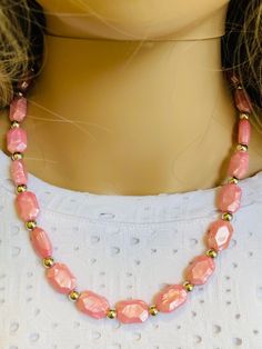 The necklace is 19 inches Pink rectangle swirl beads are 15MM and acrylic Silver beads are acrylic and 8mm Pink Rectangle, Multicolor Bracelet, Sunflower Jewelry, Harry Styles Concert, Family Jewels, Glass Bracelet, Pink Beads, Silver Bead, Matching Bracelets