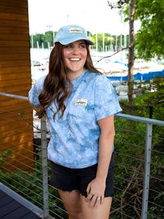 New! Our popular vintage patch, but on a cotton tie dye t-shirt. These T-Shirts are Unisex and made from 100% pre-shrunk cotton that has a relaxed fit and a soft, lived-in feel.  Please note that the tie dye pattern will vary per t-shirt. Preshrunk--so no shrinking. If you're in-between sizes, it's suggest to size up for a more comfortable fit. Patches sewn on locally in Grand Rapids, MI. Also available in yellow. Casual Pre-washed T-shirt For Streetwear, Bleached Cotton Crew Neck T-shirt, Casual Faded Pre-shrunk T-shirt, Faded Pre-washed T-shirt For Summer, Cotton Short Sleeve T-shirt, Summer Faded Pre-washed Tops, Faded Summer Top, Casual Pre-washed Summer Tops, Casual Pre-washed Tops For Summer