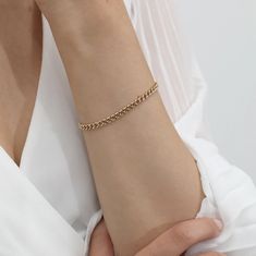 14k Solid Gold Cuban Chain Bracelet Curb Chain Yellow Rose - Etsy Elegant Adjustable Gold Bracelet With Curb Chain, Elegant Link Chain Bracelet For Wedding, Elegant Wedding Chain Bracelet With Link Shape, Elegant Metal Charm Bracelet With Box Chain, Gold Plated Curb Chain Bracelets, Elegant Link Bracelets For Wedding, Classic Rose Gold Metal Chain Bracelet, Rose Gold Chain Bracelet In Gold Plated, Elegant Curb Chain Bangle