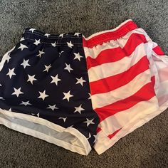 Never Worn American Flag Shorts Beach Shorts With Flag Print, Casual Beach Shorts With Flag Print, Casual Shorts For 4th Of July Beach, Casual Beach Shorts For 4th Of July, 4th Of July Beach Bottoms With Flag Print, American Flag Print Bottoms For Summer Beach, American Flag Print Bottoms For Beach In Summer, American Flag Print Beach Bottoms For Summer, Casual Flag Print Bottoms For Beach