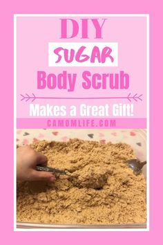 This Easy DIY Brown Sugar Scrub is made with ingredients commonly found in your pantry. This scrub makes a great gift for Valentine's Day, Christmas, Birthday or a just because gift. After using this body scrub your skin with be soft and smooth. #brownsugarbodyscrub #DIYbodyscrub #sugarbodyscrub #easybodyscrub #giftideas #exfoliate #softskin Sewing Projects Kids