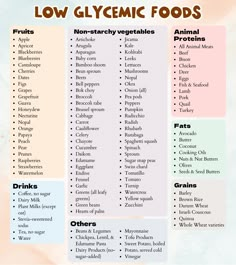 Low Glycemic Foods List, Low Glycemic Index Foods, Low Gi Foods, Low Glycemic Diet, Low Glycemic Foods, No Sugar Diet, Starchy Vegetables