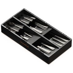 PRICES MAY VARY. ORGANIZED AND BEAUTIFUL - Make your kitchen drawer neat and organized with bamboo silverware organizer. The utensil organizer is designed for your different silverware kitchen storage organization; SIZE: 15.6"L x 8"W x 2.4"H, Black KITCHEN UTENSILS STORAGE - Designed to hold silverware, utensil, flatware, cutlery, spoons and knives; The bamboo organizer for kitchen storage organization is 2.4" High; MEASURE YOUR DRAWER HEIGHT FIRST 80 LABEL STICKERS INCLUDED - Identify drawer co Knives Drawer, Knife Drawer Storage, Utensil Drawer Organizer, Kitchen Utensil Drawer Organization, Kitchen Utensil Drawer, Bamboo Silverware, Bamboo Organizer, Bamboo Kitchen Utensils, Knife Drawer