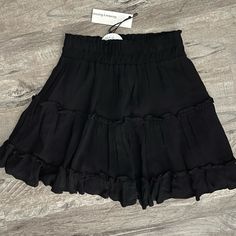 Stretchy Waist Band Size Small New With Tags!!! Black Frilly Skirt, Clothing Wardrobe, Frilly Skirt, Butterfly Skirt, Short Black Skirt, Womens Denim Skirts, Blue Maxi Skirt, Knee Length Skirt Pencil, Mini Pencil Skirt