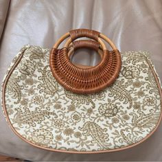 Beautiful New Handmade Summer Handbag. Perfect For Vacations Or Staycations! Radiant, Wicker, Handbag, Summer, Vacation, Resort Measures Included In The Last Pictures Nwot Beads On The Front Vacation Beige Hobo Bag With Detachable Handle, Beige Handheld Beach Bag With Detachable Handle, Beige Hobo Bag With Detachable Handle For Beach, Beach Satchel With Detachable Handle In Beige, Beige Beach Satchel With Detachable Handle, Beige Satchel Beach Bag With Detachable Handle, Beige Satchel With Detachable Handle For Beach, Brown Beach Bag With Detachable Handle, Beige Beach Bag With Detachable Handle For Vacation