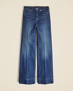 Denim Trousers Women, Trench Dress, Jcrew Women, Comfy Fashion, Denim Trousers, Wide Leg Denim, Cute Casual Outfits, High Waist Jeans